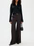 FILIPPA K BYXA HARLOW WOOL DARK CHOCOLATE