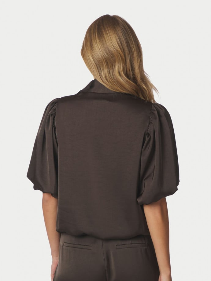 NEO NOIR BLUS PARISA HEAVY SATEEN DARK BROWN
