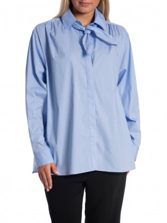NEO NOIR SKJORTA ROCHELLE SCARF LIGHT BLUE