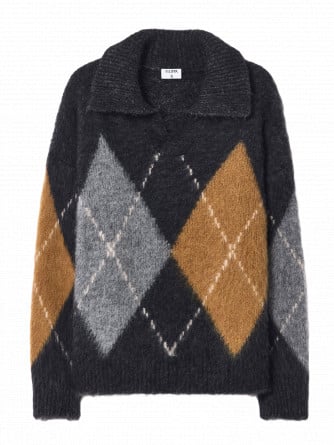 FILIPPA K TRÖJA ALPACA CHECK GREY MELANGE
