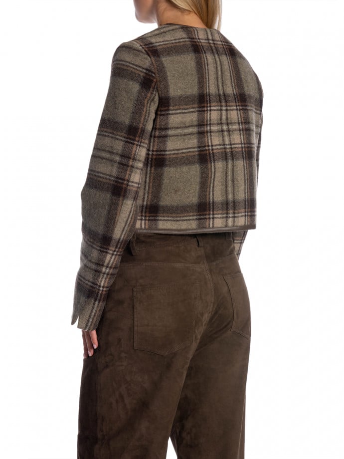 MALINA JACKA NINETTE DRESSED STEEL CHECKS