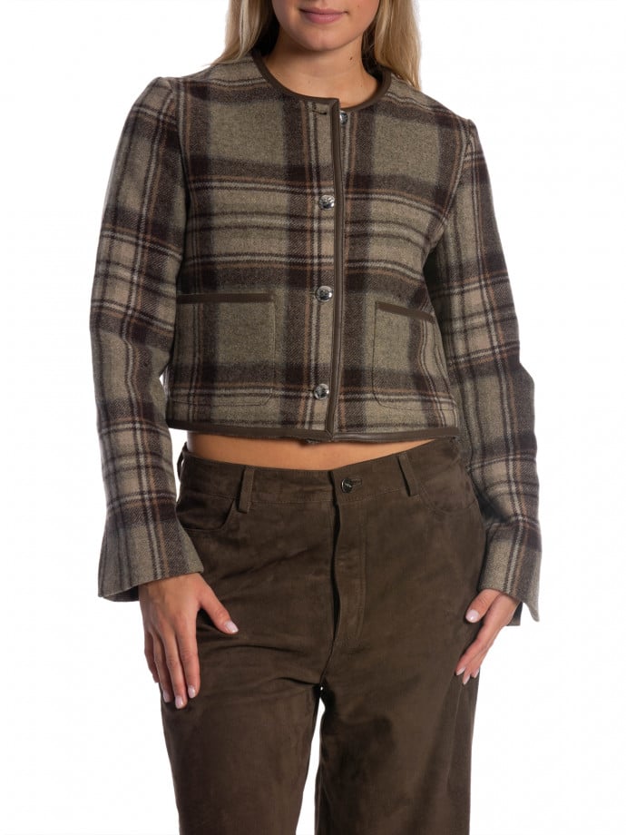 MALINA JACKA NINETTE DRESSED STEEL CHECKS