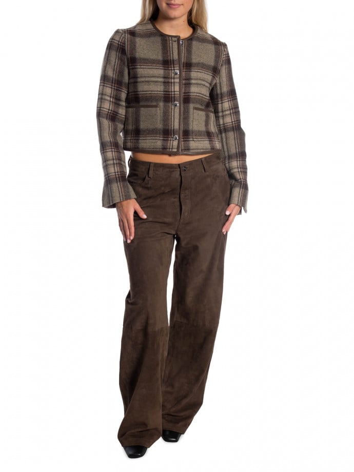 MALINA JACKA NINETTE DRESSED STEEL CHECKS