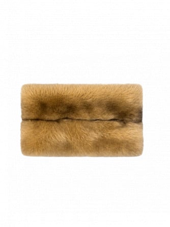 TWIST & TANGO HALSDUK ILAMA FAUX FUR CAMEL