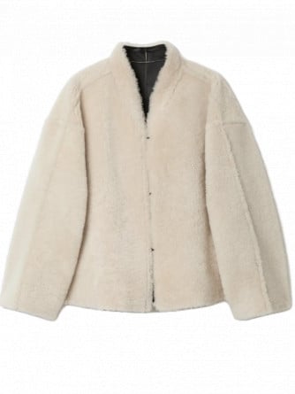 DAGMAR JACKA SHORT SHEARLING CREAM WHITE
