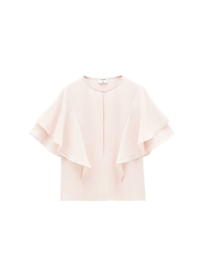 FILIPPA K TOPP FRILL SLEEVEPALE ROSE
