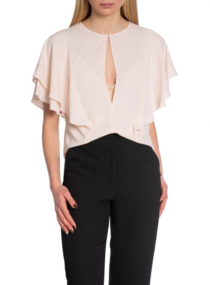 FILIPPA K BLUS FRILL SLEEVEPALE ROSE