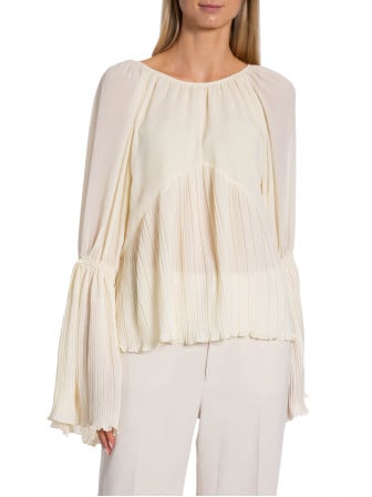 GESTUZ BLUS CELESTE LS ETHEREAL OFF WHITE