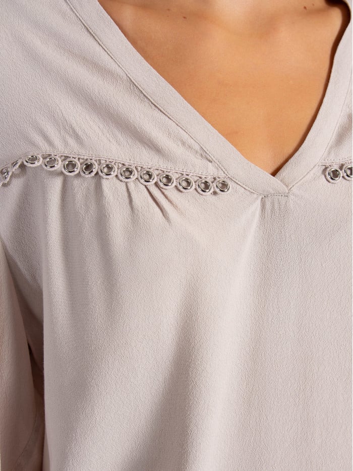 DANTE6 TOPP VALE EYELET DETAILEDICE GREY