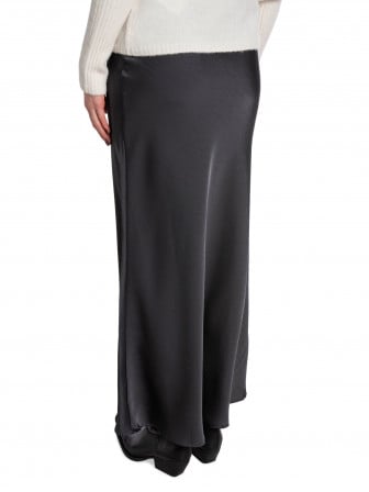 NEO NOIR KJOL VICKY HEAVY SATEEN STEEL GREY