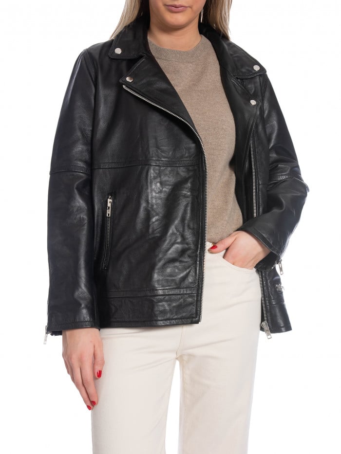 JOFAMA SKINNJACKA WILMA BOXY BIKER BLACK