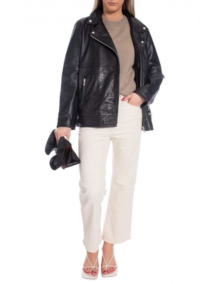 JOFAMA SKINNJACKA WILMA BOXY BIKER BLACK