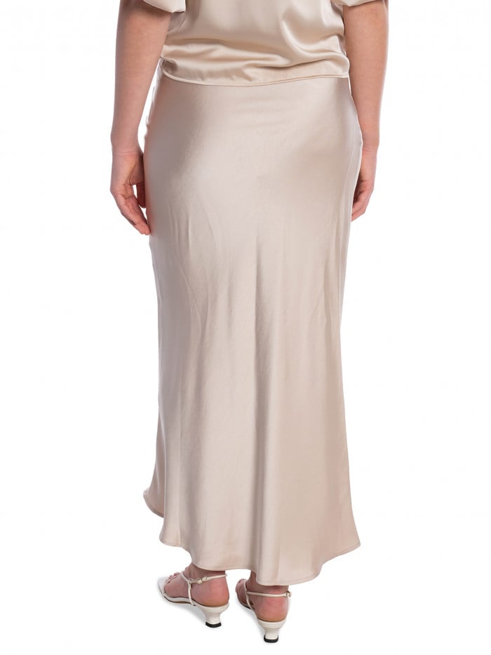NEO NOIR KJOL VICKY HEAVY SATEEN CHAMPANGE