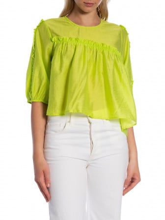 GESTUZ BLUS THEA CROPPED EVENING PRIMROSE