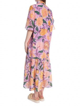 GANT KLÄNNING DAHLIA PRINT COTTON SILK CROCUS PURPLE