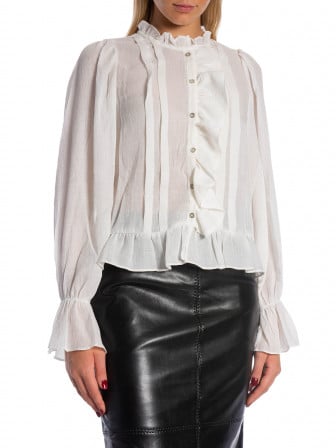 CO'COUTURE BLUS MELINA FRILL WHITE