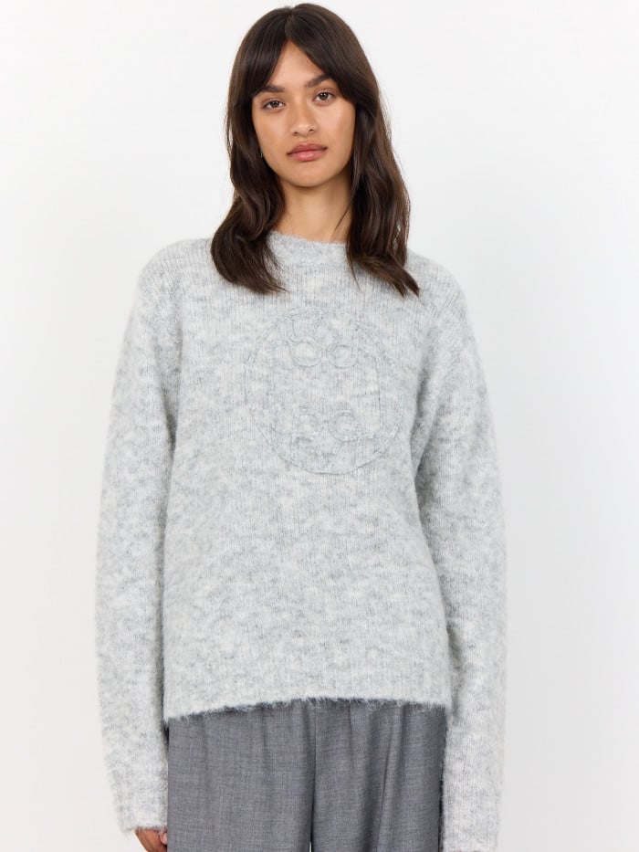 LEVETE ROOM TRÖJA INORA 4 PULLOVER LIGHT GREY MELANGE