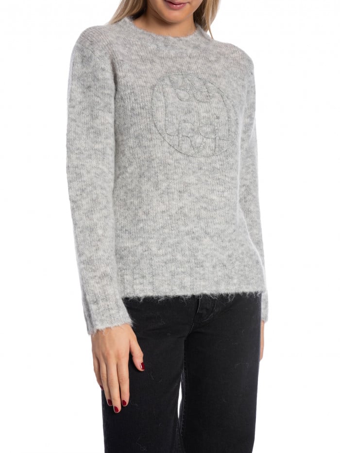 LEVETE ROOM TRÖJA INORA 4 PULLOVER LIGHT GREY MELANGE