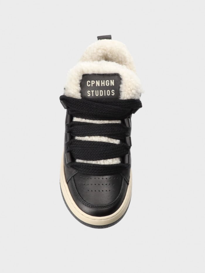 COPENHAGEN STUDIOS SNEAKERS CPH213 LEATHER TEDDY BLACK