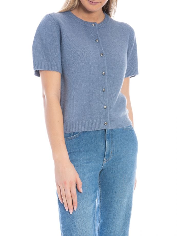 NEO NOIR TOPP MITTA KNIT SMOKE BLUE