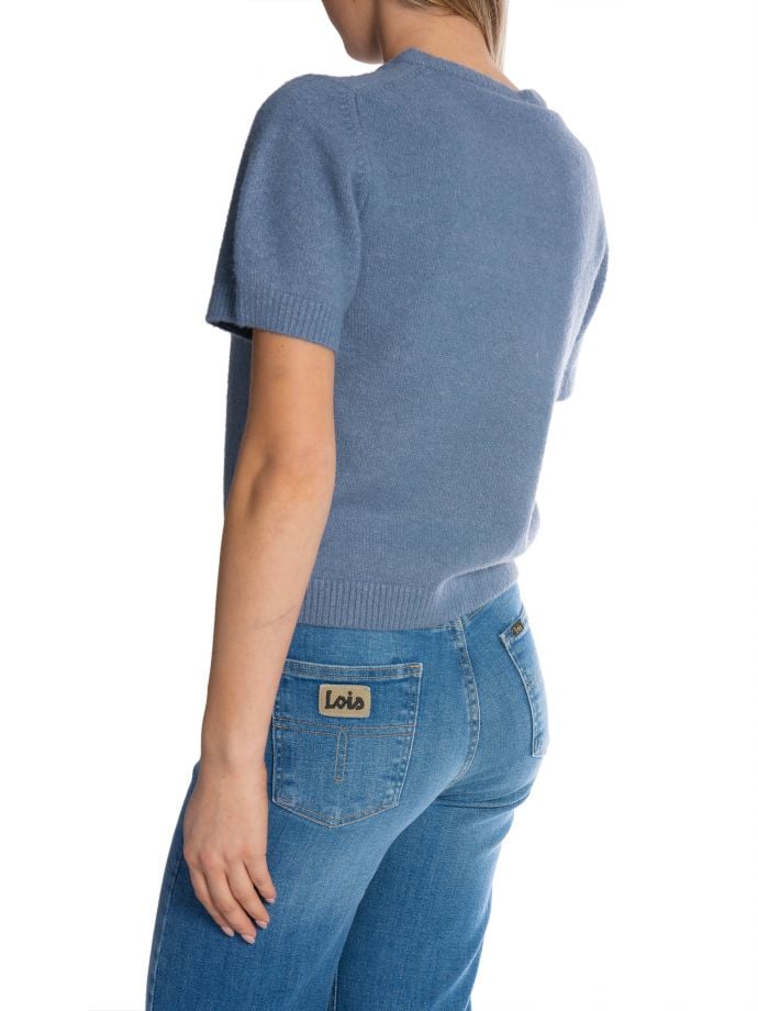 NEO NOIR TOPP MITTA KNIT SMOKE BLUE
