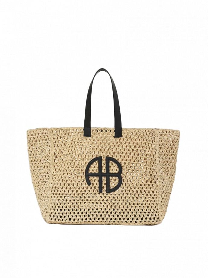ANINE BING TOTEBAG LARGE RIO NATURAL SAND 