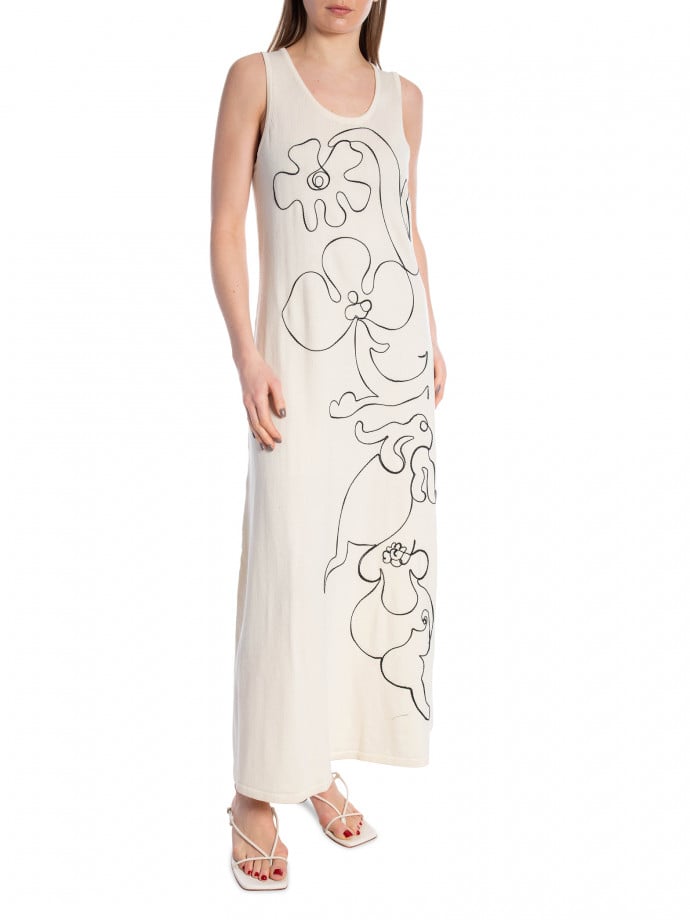MARIMEKKO KLÄNNING HELMI BALUNS PLACEMENT WHITE DARK GREY