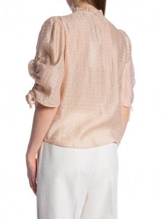 CO´COUTURE BLUS CHARLIE SS PUFF BLOUSE POWDER