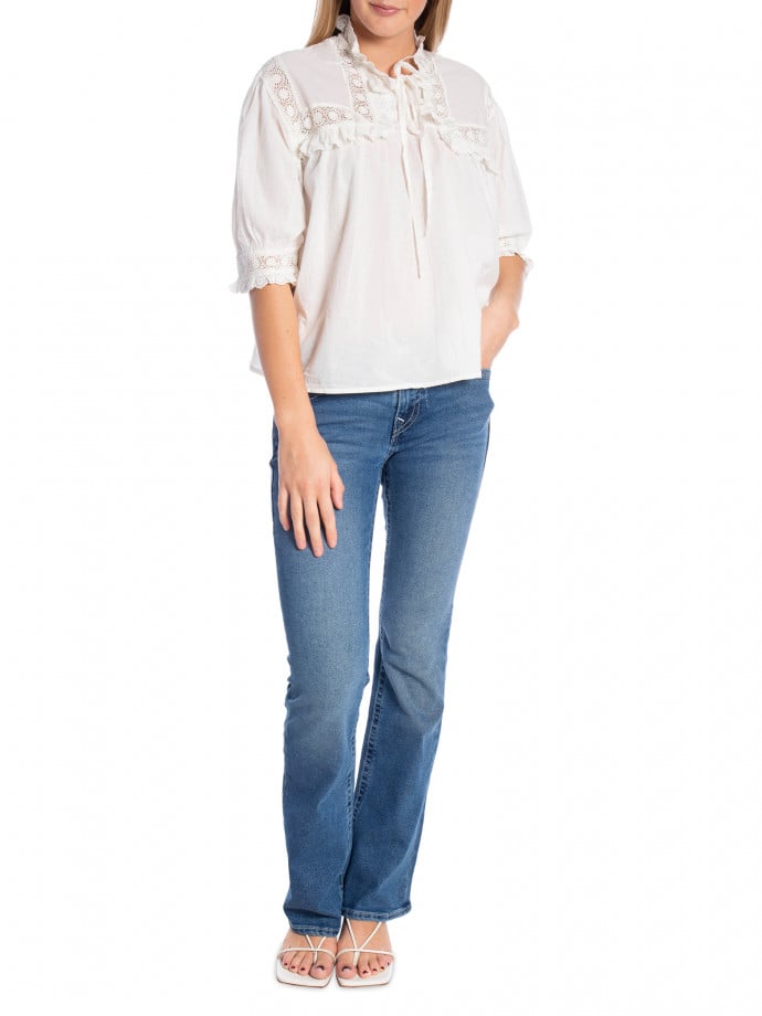 TRUE RELIGION JEANS CRYSTAL WING BECCA MR BOOT FLAP MARINA