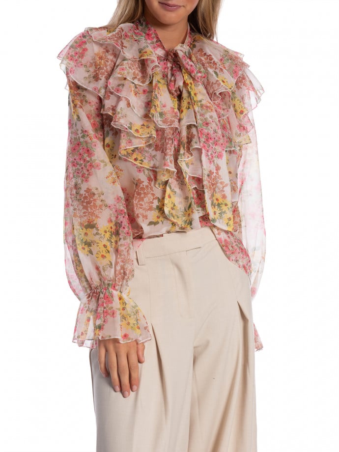 BLUS RUFFLED FLOWER ROSE