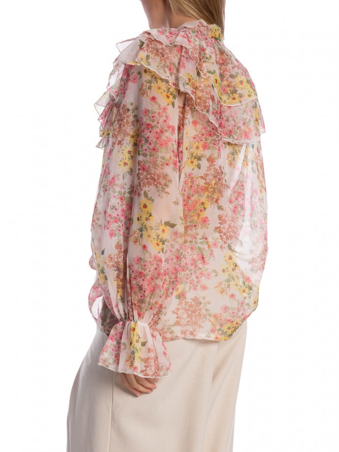 BLUS RUFFLED FLOWER ROSE
