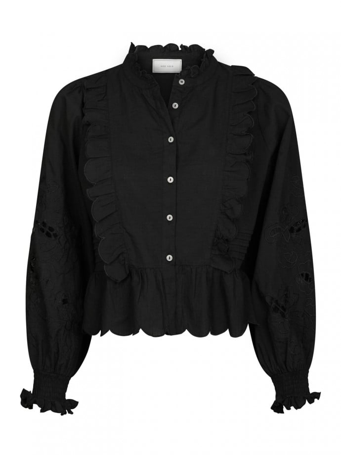 NEO NOIR BLUS PETRINE EMBROIDERY BLACK 