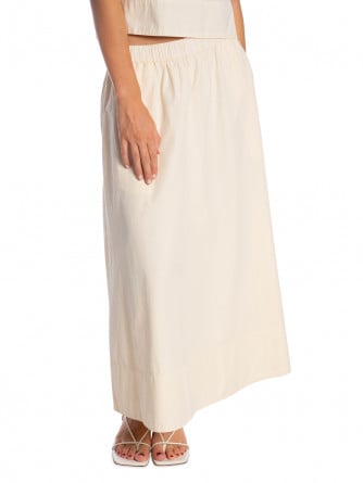 NEO NOIR KJOL LINK POPLIN LIGHT YELLOW