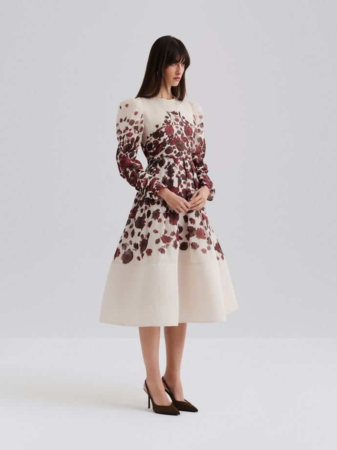 MALINA KLÄNNING LEONI SILK WINE PEONY