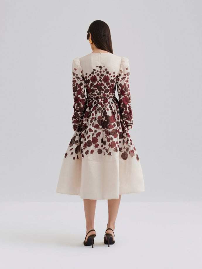 MALINA KLÄNNING LEONI SILK WINE PEONY