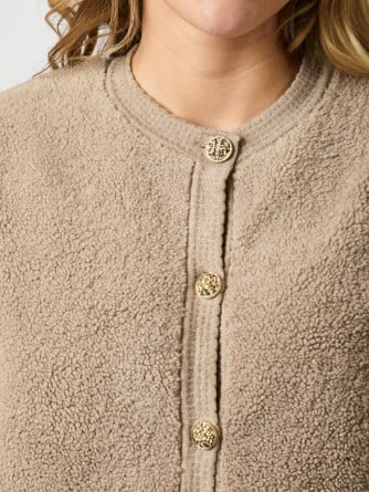 NEO NOIR KOFTA LIMO FLUFFY KNIT DARK SAND